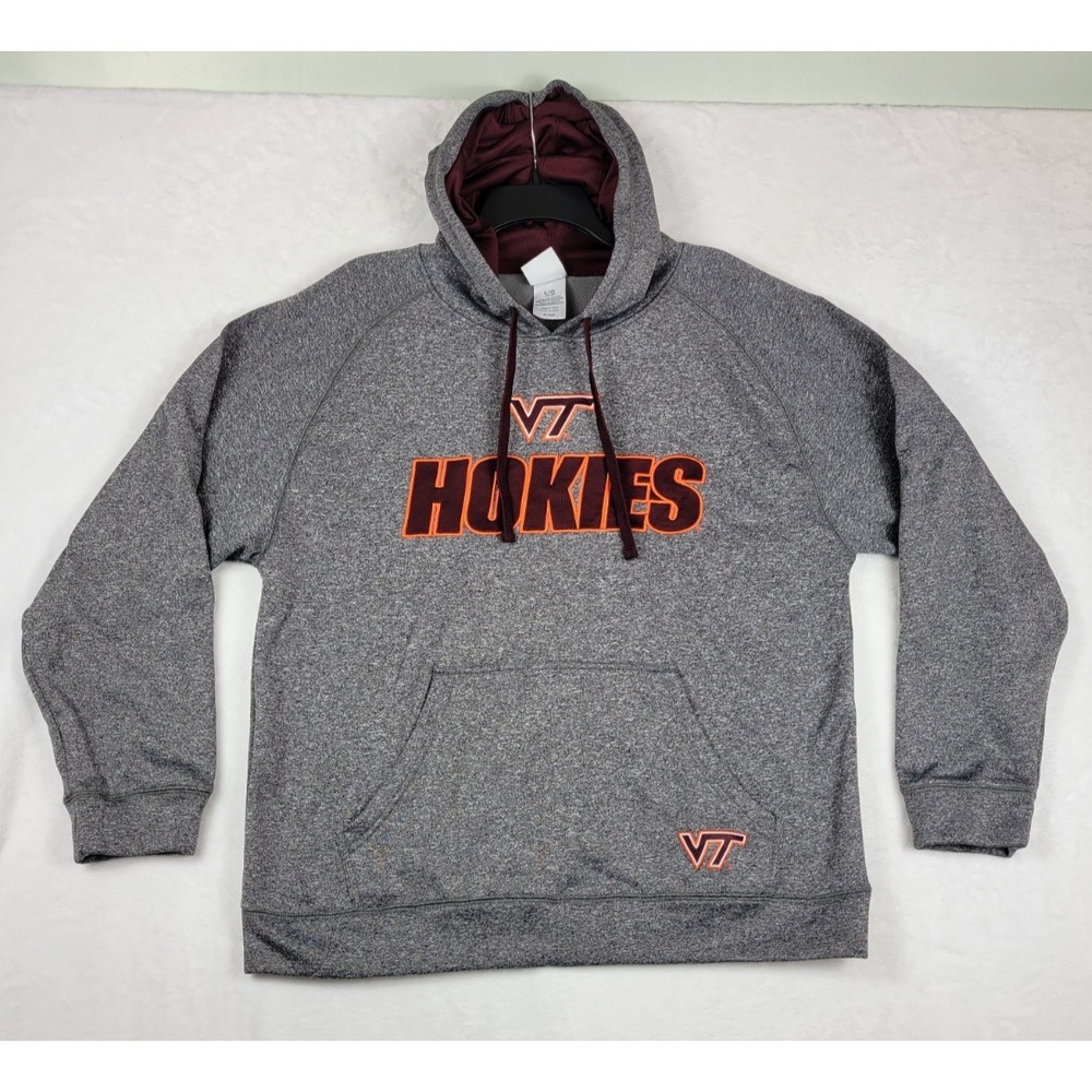 Virginia Tech Hokies Hoodie Mens Large Knights Apparel Pockets‎ Embroidered Logo
